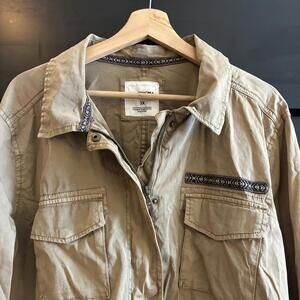 Sonoma Women's Tan Spring Lightweight Jacket w Decorative Trim - 3X NWT